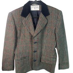 International Women's Multicolor Blazer with Navy Collar